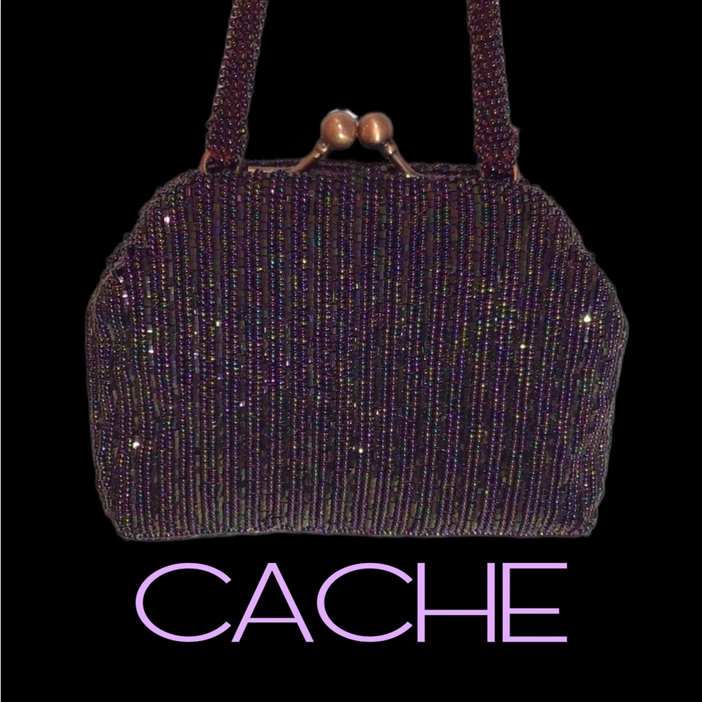 Cache Beaded Evening Bag, Copper Hardware